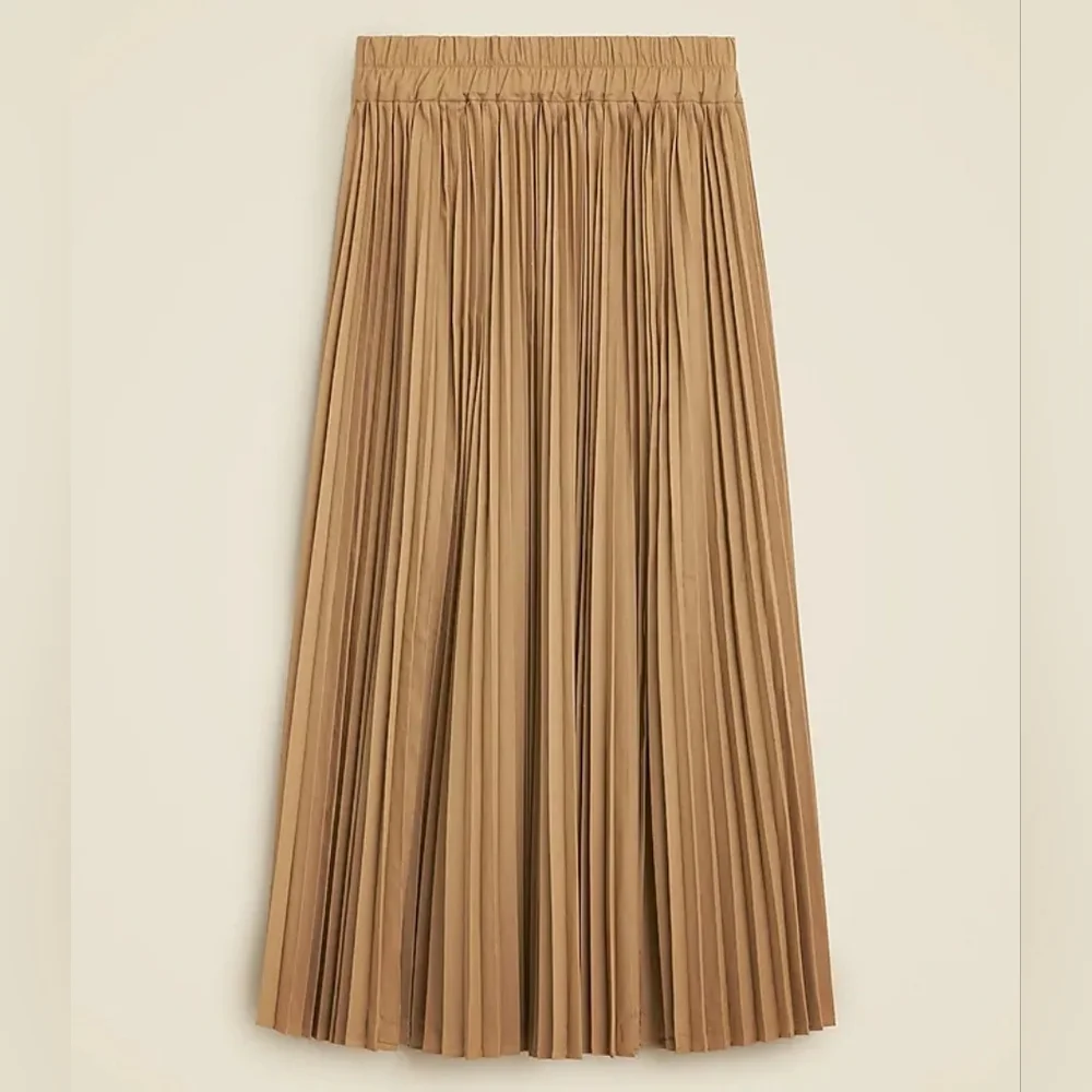 J. Crew Gwyneth Pleated Cotton Blend Midi Skirt Prep NWT Sz XL - Picture 5 of 7